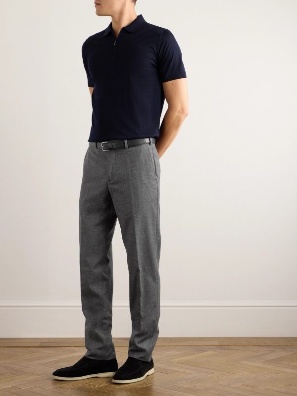 Carlo Straight-Leg Wool and Cashmere-Blend Flannel Trousers - OU
