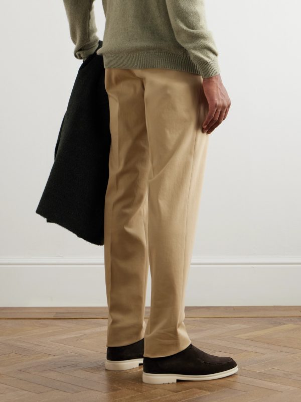 Jarno Austin Straight-Leg Stretch-Cotton Twill Trousers - BK