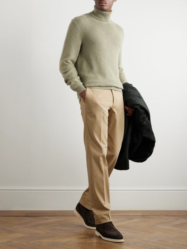 Jarno Austin Straight-Leg Stretch-Cotton Twill Trousers - OU