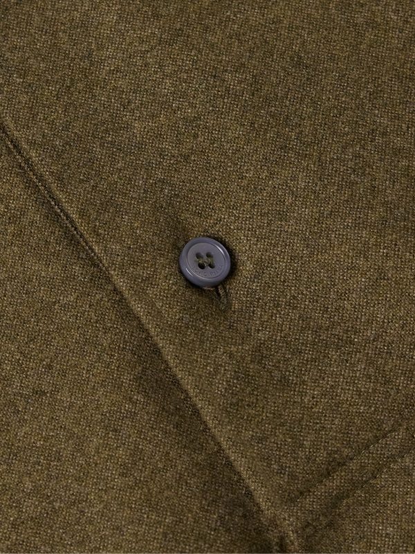 Elia Grandad-Collar Virgin Wool and Cashmere-Blend Shirt - CU Elia Grandad-Collar Virgin Wool and Cashmere-Blend Shirt - CU