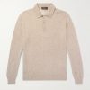 Camino Brushed Cashmere and Silk-Blend Polo Shirt Camino Brushed Cashmere and Silk-Blend Polo Shirt