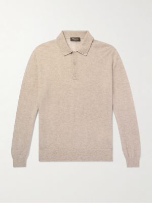 Camino Brushed Cashmere and Silk-Blend Polo Shirt Camino Brushed Cashmere and Silk-Blend Polo Shirt
