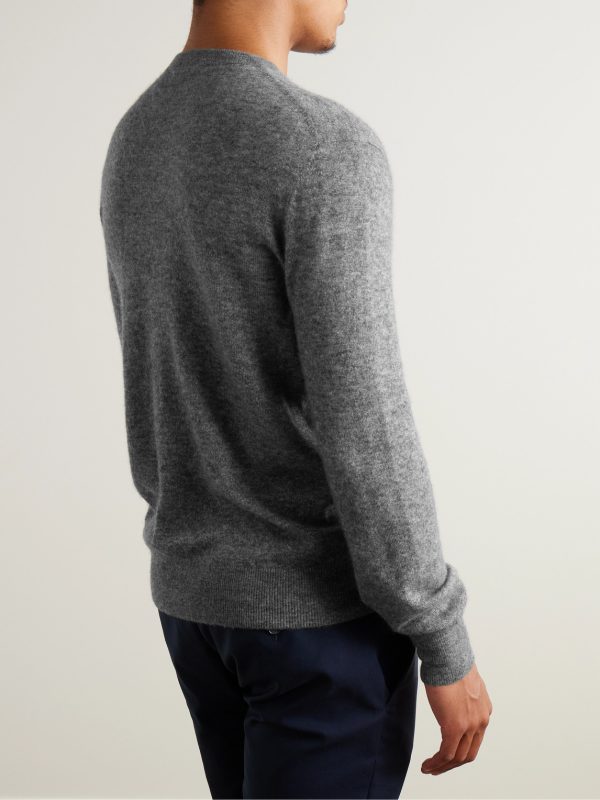 Brushed Cashmere and Silk-Blend Sweater - BK