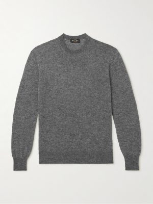 Brushed Cashmere and Silk-Blend Sweater Brushed Cashmere and Silk-Blend Sweater