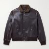 Johnie Leather Bomber Jacket Johnie Leather Bomber Jacket