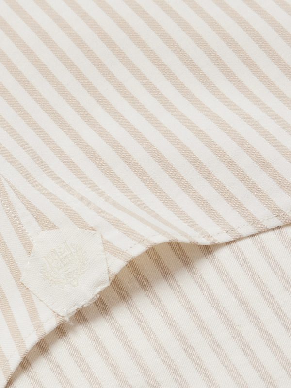 Andre Striped Silk and Cotton-Blend Twill Shirt - CU Andre Striped Silk and Cotton-Blend Twill Shirt - CU
