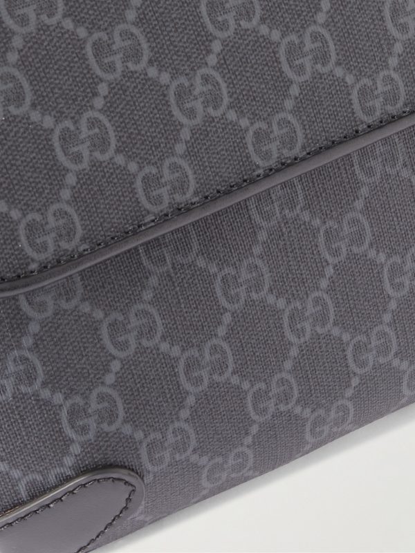 Leather-Trimmed Monogrammed Supreme Coated-Canvas Belt Bag - CU