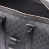 GG Leather-Trimmed Monogrammed Supreme Coated-Canvas Duffle Bag - E1 GG Leather-Trimmed Monogrammed Supreme Coated-Canvas Duffle Bag - E1
