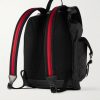 Leather-Trimmed Monogrammed Supreme Coated-Canvas Backpack - BK