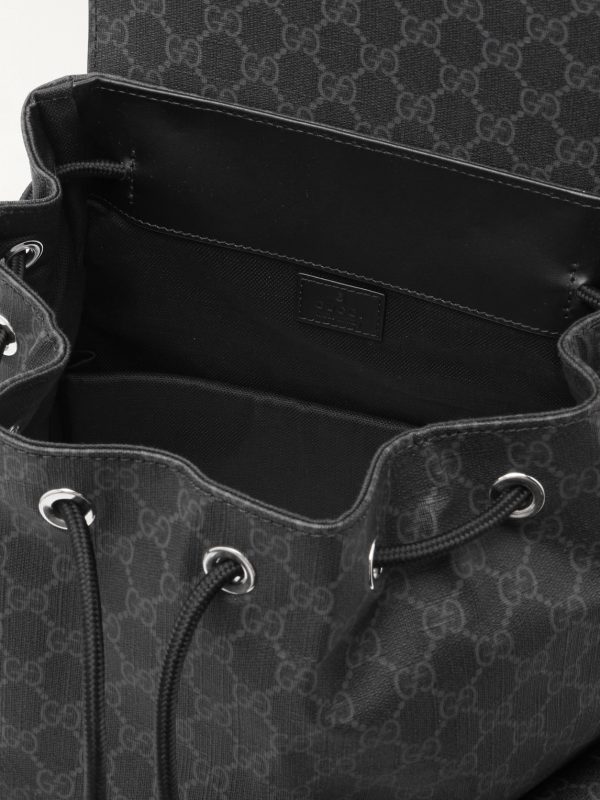 Leather-Trimmed Monogrammed Supreme Coated-Canvas Backpack - E1
