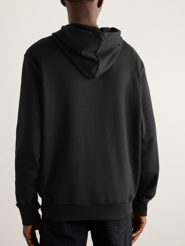 Logo-Print Stretch-Cotton Jersey Hoodie - BK Logo-Print Stretch-Cotton Jersey Hoodie - BK