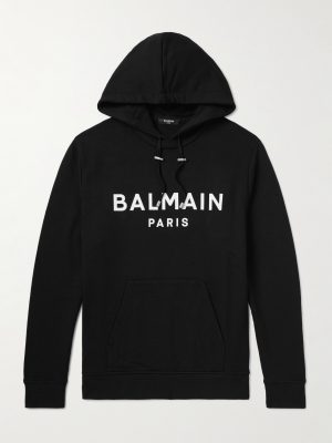 Logo-Print Stretch-Cotton Jersey Hoodie Logo-Print Stretch-Cotton Jersey Hoodie
