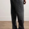 Straight-Leg Virgin Wool Trousers - BK Straight-Leg Virgin Wool Trousers - BK