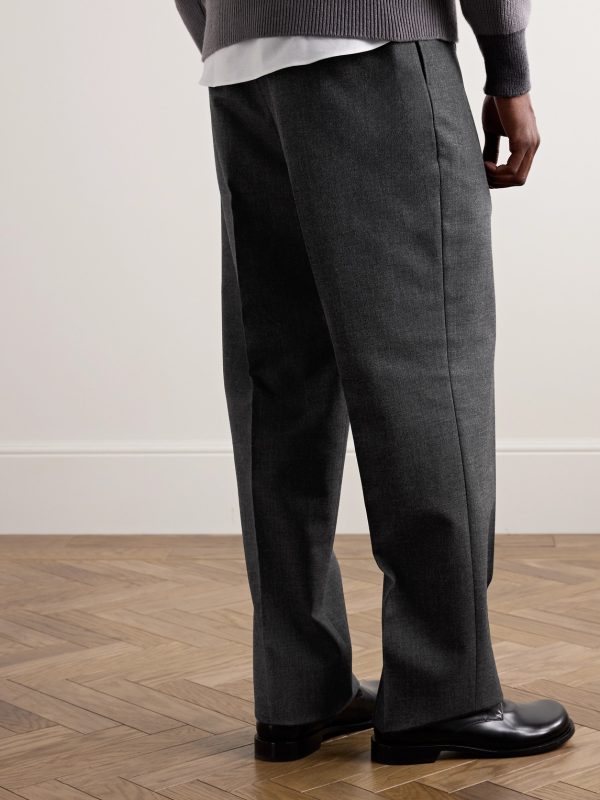 Straight-Leg Virgin Wool Trousers - BK Straight-Leg Virgin Wool Trousers - BK