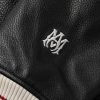 Logo-Appliquéd Leather Bomber Jacket - CU
