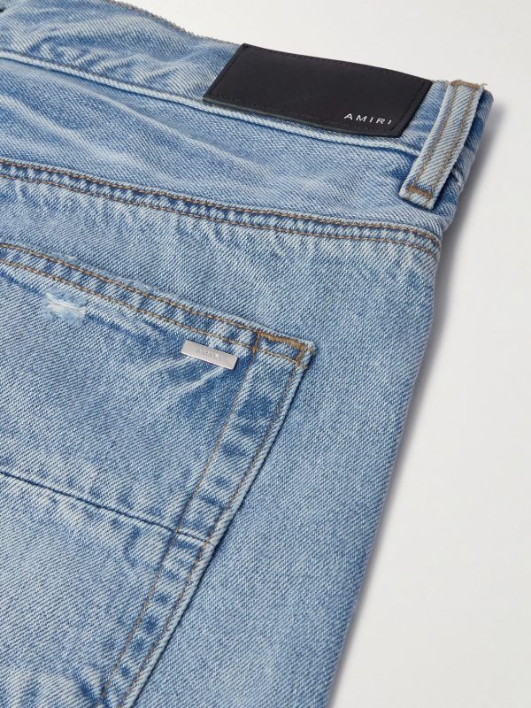 Straight-Leg Logo-Appliquéd Distressed Embroidered Jeans - CU Straight-Leg Logo-Appliquéd Distressed Embroidered Jeans - CU