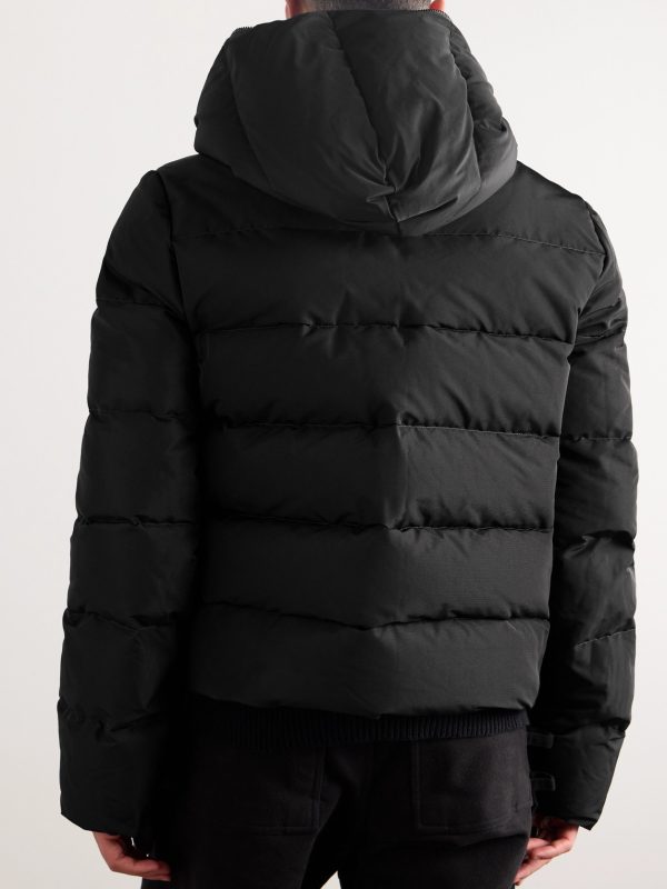 Quilted Kinetix Faille Hooded Down Jacket - BK Quilted Kinetix Faille Hooded Down Jacket - BK