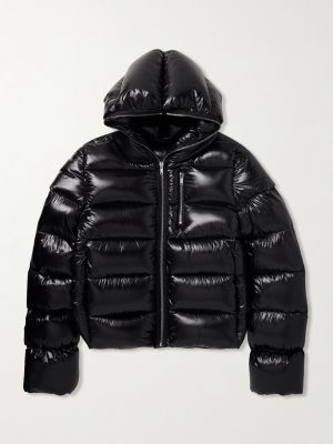 Quilted Glossed-Shell Hooded Down Jacket Quilted Glossed-Shell Hooded Down Jacket