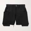Stefan Straight-Leg Distressed Wool-Drill Cargo Shorts Stefan Straight-Leg Distressed Wool-Drill Cargo Shorts