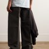 Geth Straight-Leg Brushed Cotton-Twill Trousers - BK Geth Straight-Leg Brushed Cotton-Twill Trousers - BK