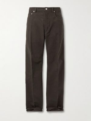 Geth Straight-Leg Brushed Cotton-Twill Trousers Geth Straight-Leg Brushed Cotton-Twill Trousers