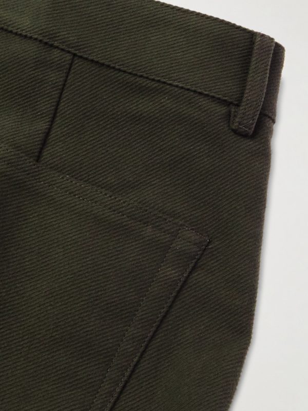 Geth Straight-Leg Brushed Cotton-Twill Trousers - CU Geth Straight-Leg Brushed Cotton-Twill Trousers - CU