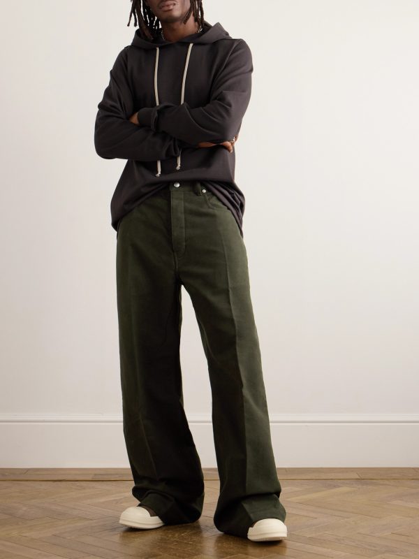 Geth Straight-Leg Brushed Cotton-Twill Trousers - OU Geth Straight-Leg Brushed Cotton-Twill Trousers - OU