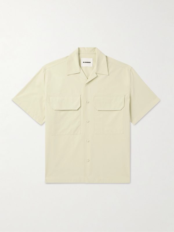 Camp-Collar Cotton-Poplin Shirt