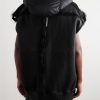 Lido Oversized Shearling-Trimmed Quilted Nylon Hooded Down Gilet - BK