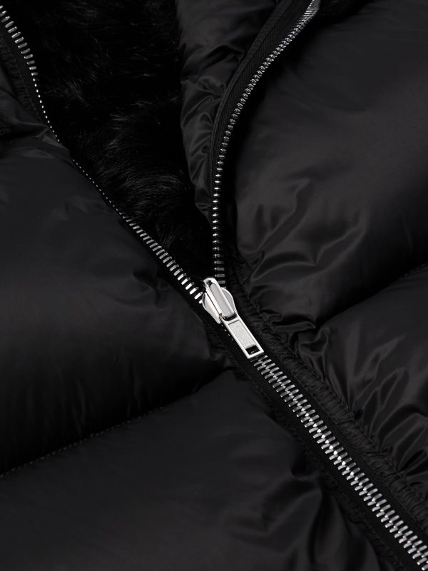 Lido Oversized Shearling-Trimmed Quilted Nylon Hooded Down Gilet - CU