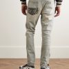 MX1 Skinny-Fit Panelled Distressed Jeans - BK