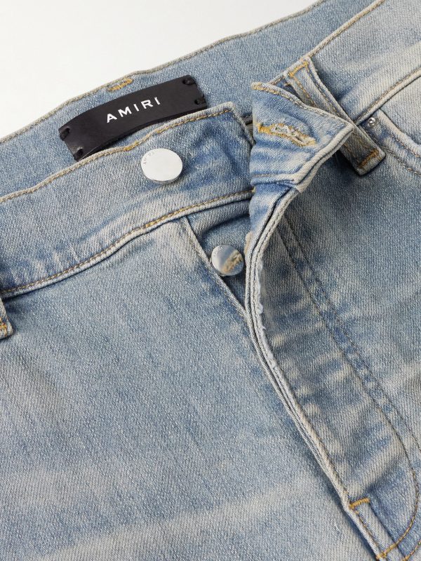 MX1 Skinny-Fit Panelled Distressed Jeans - E1
