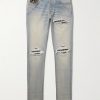 MX1 Skinny-Fit Panelled Distressed Jeans