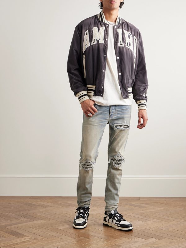 MX1 Skinny-Fit Panelled Distressed Jeans - OU