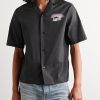Camp-Collar Logo-Print Cotton-Poplin Shirt - FR Camp-Collar Logo-Print Cotton-Poplin Shirt - FR
