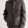 Felt and Rubber-Trimmed Cotton-Drill Overshirt - FR Felt and Rubber-Trimmed Cotton-Drill Overshirt - FR