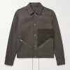 Felt and Rubber-Trimmed Cotton-Drill Overshirt Felt and Rubber-Trimmed Cotton-Drill Overshirt