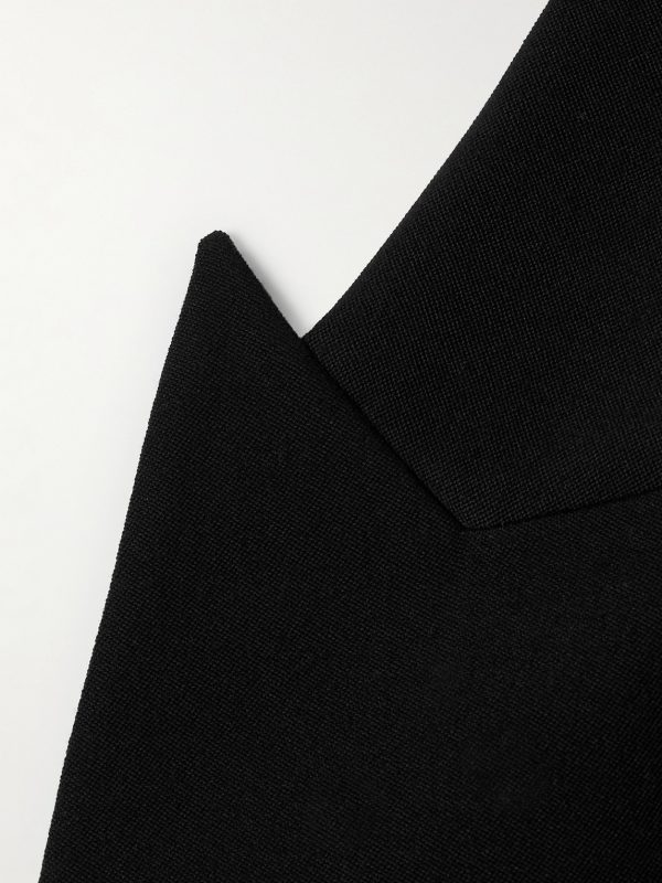 Slim-Fit Double-Breasted Wool Blazer - E1