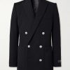 Slim-Fit Double-Breasted Wool Blazer