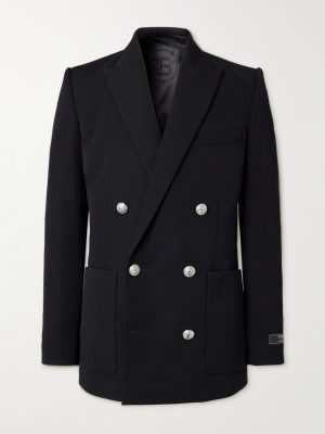 Slim-Fit Double-Breasted Wool Blazer Slim-Fit Double-Breasted Wool Blazer