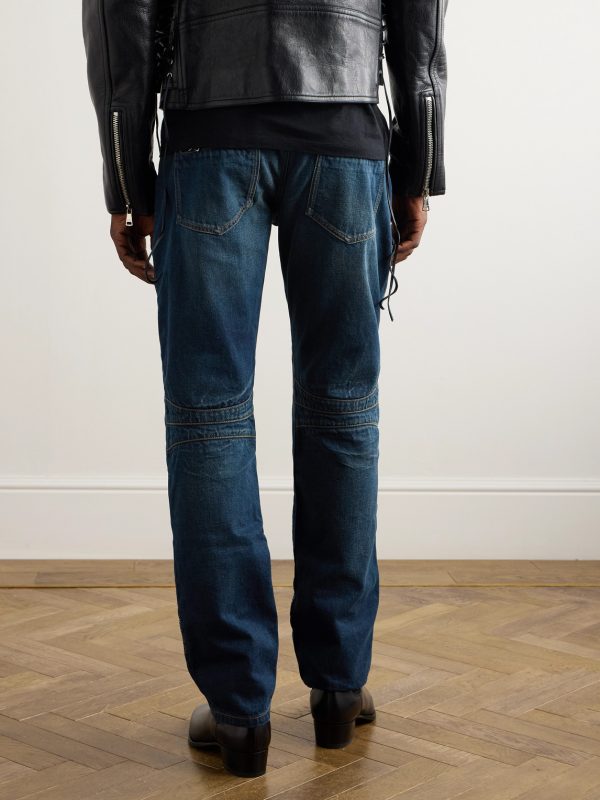 Straight-Leg Biker Jeans - BK Straight-Leg Biker Jeans - BK