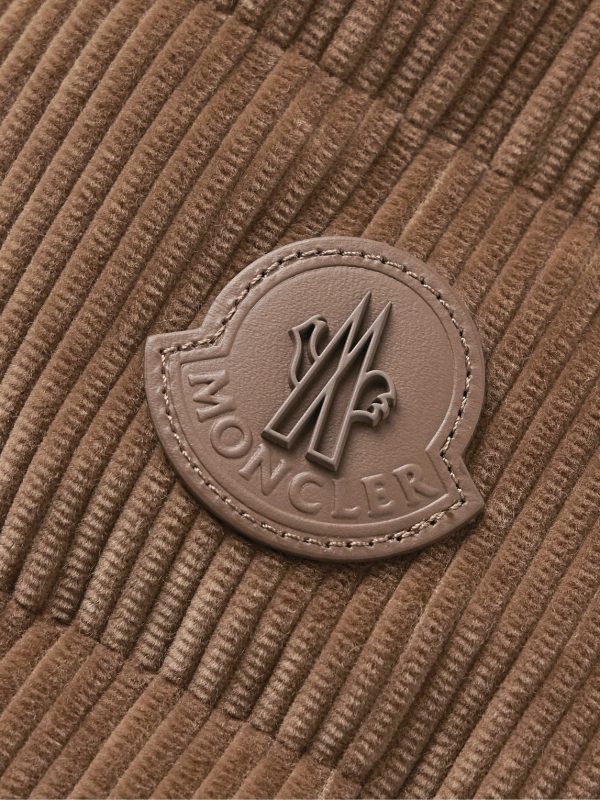 Logo-Appliquéd Cotton-Corduroy Down Shirt Jacket - CU Logo-Appliquéd Cotton-Corduroy Down Shirt Jacket - CU