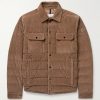 Logo-Appliquéd Cotton-Corduroy Down Shirt Jacket Logo-Appliquéd Cotton-Corduroy Down Shirt Jacket