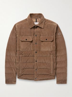 Logo-Appliquéd Cotton-Corduroy Down Shirt Jacket Logo-Appliquéd Cotton-Corduroy Down Shirt Jacket