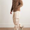 Logo-Appliquéd Cotton-Corduroy Down Shirt Jacket - OU Logo-Appliquéd Cotton-Corduroy Down Shirt Jacket - OU