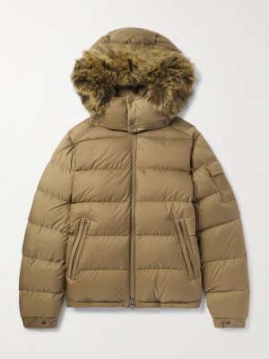 Mayaf Plush-Trimmed Quilted Shell Down Jacket