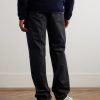 Straight-Leg Logo-Appliquéd Jeans - BK Straight-Leg Logo-Appliquéd Jeans - BK