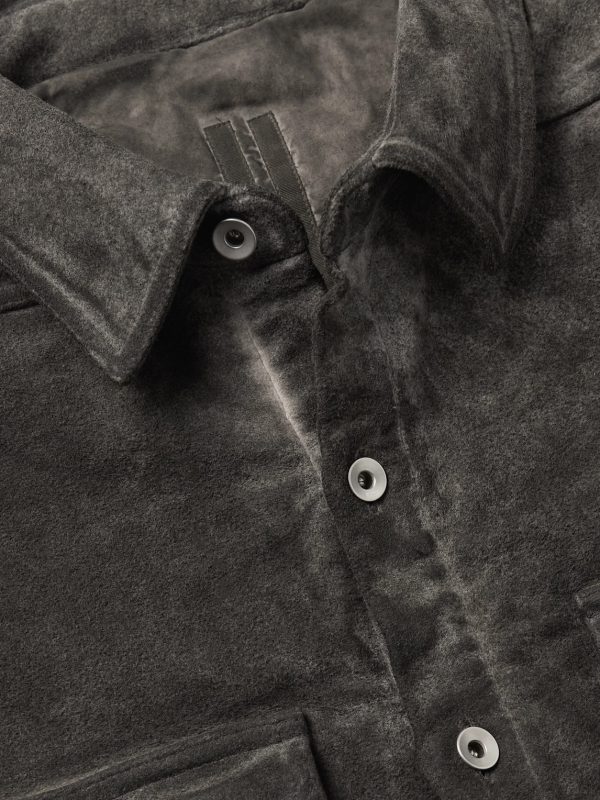 Padded Garment-Dyed Cotton-Moleskin Overshirt - CU Padded Garment-Dyed Cotton-Moleskin Overshirt - CU