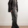 Padded Garment-Dyed Cotton-Moleskin Overshirt - OU Padded Garment-Dyed Cotton-Moleskin Overshirt - OU