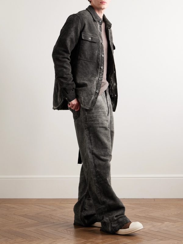 Padded Garment-Dyed Cotton-Moleskin Overshirt - OU Padded Garment-Dyed Cotton-Moleskin Overshirt - OU